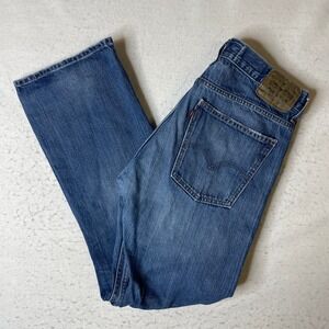 Levis 537 Slim Bootcut Jeans Mens 34x30 Blue Denim Medium Wash Vintage Style